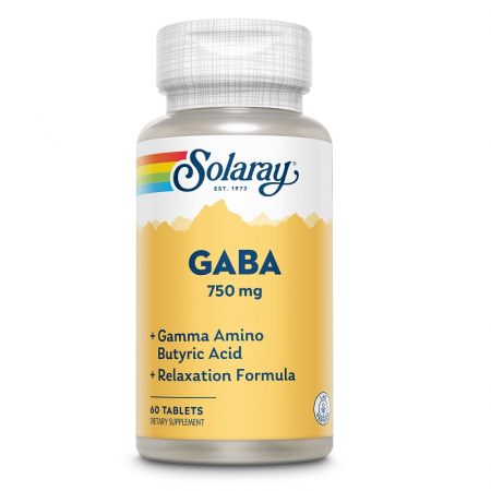 SUPLIMENTE SPORTIVI - Gaba 750mg Solaray, 60 tablete