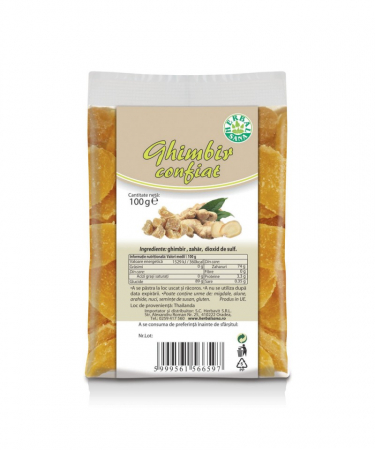 SUPLIMENTE ALIMENTARE - Ghimbir confiat -100 g
