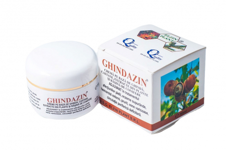 COSMETICE - GHINDAZIN – Crema tratament afectiunile pielii, eczeme supurande, hemoroizi externi, vene varicoase