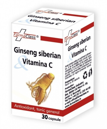 SUPLIMENTE ALIMENTARE - GINSENG SIBERIAN + VITAMINA C 30 CAPSULE