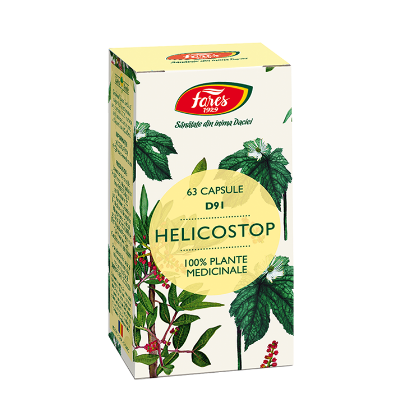 AFECTIUNI DIGESTIVE - Helicostop, 63 caps