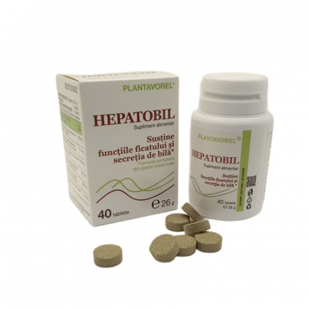 SUPLIMENTE ALIMENTARE - HEPATOBIL , 40 tablete