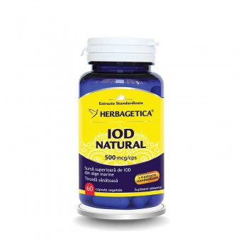 Vitamine si Minerale - Iod Natural Herbagetica 60 Capsule