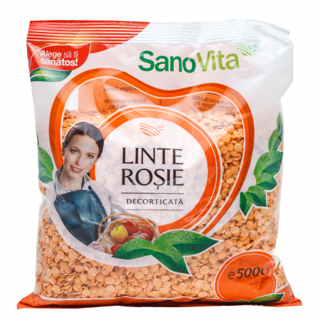 ALIMENTARE - Linte rosie decorticata, 500 g
