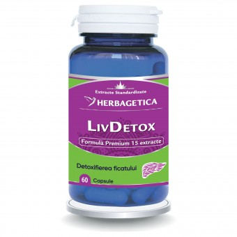 AFECTIUNI HEPATO-BILIARE - LivDetox Herbagetica 60 Capsule