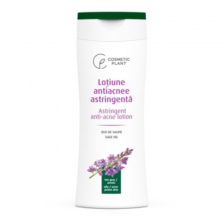 COSMETICE - Loțiune antiacnee astringentă cu ulei de salvie Essential, 200 ml