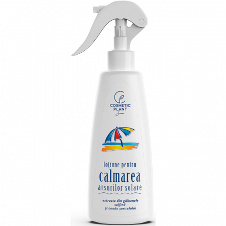 COSMETICE - Lotiune pentru calmarea arsurilor solare cu extract de galbenele, sulfina si coada soricelului,