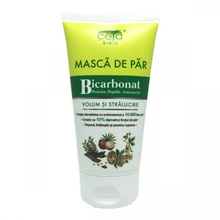 COSMETICE - Masca de Par cu Bicarbonat - Ceta Sibiu Volum si Stralucire, 150 ml