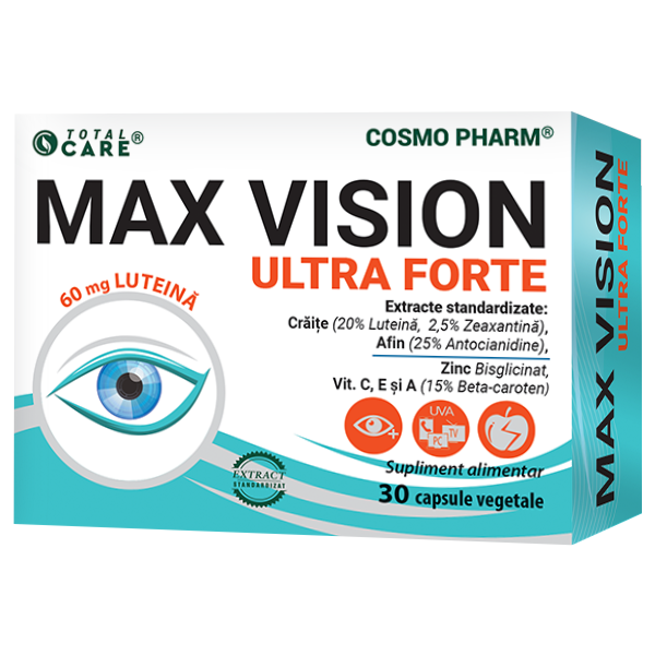 SANATATEA OCHILOR - MAX VISION® ULTRA FORTE – claritate naturala pentru ochii tai.