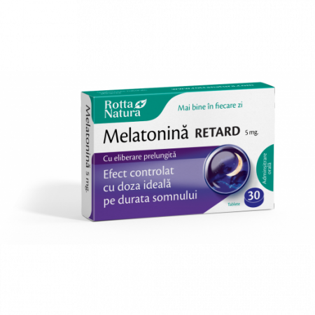 SUPLIMENTE ALIMENTARE - Melatonina Retard 5mg, 30 tablete