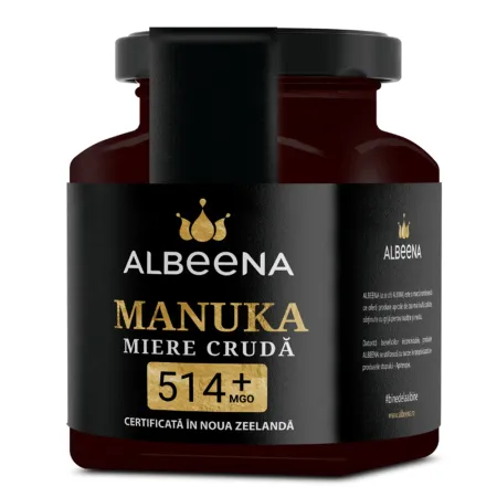 AFECTIUNI GENITALE SI HORMONALE - Miere de Manuka cruda, MGO 514+, 200 g, Albeena