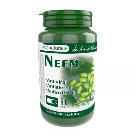 AFECTIUNI DIGESTIVE - Neem, 60 capsule, Pro Natura