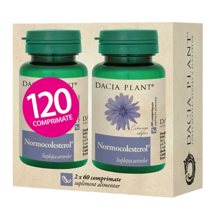 AFECTIUNI HEPATO-BILIARE - Normocolesterol, 120 capsule, Dacia Plant