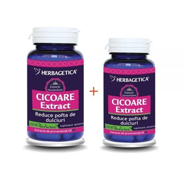 SUPLIMENTE PENTRU SLABIT - PACHET CICOARE EXTRACT 60 CPS+10 CPS