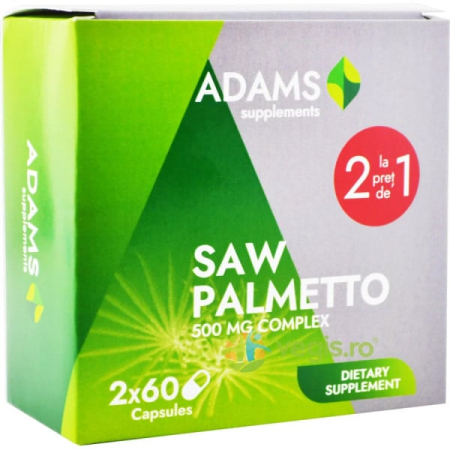 AFECTIUNI GENITALE SI HORMONALE - Pachet Saw Palmetto 500 mg - 120 cps