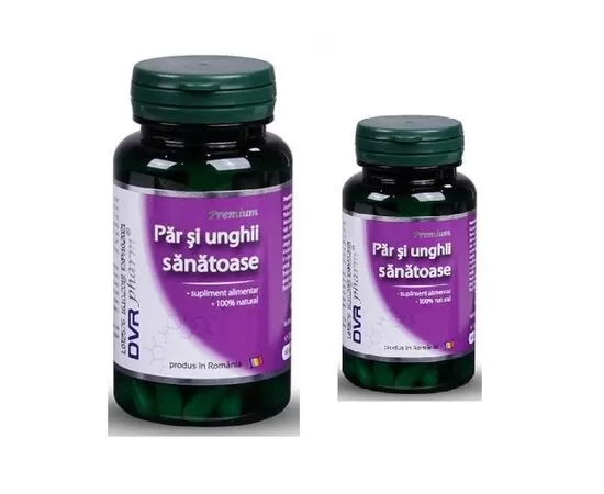 SUPLIMENTE ALIMENTARE - Par si Unghii Sanatoase Pachet 60 capsule + 30 capsule