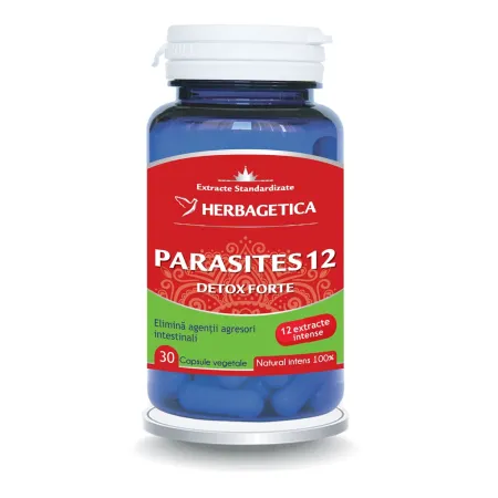 PARAZITI INTESTINALI - Parasites 12 Detox Forte, 30 capsule, Herbagetica