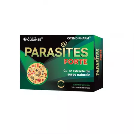 PARAZITI INTESTINALI - Parasites Forte, 30 comprimate, Cosmopharm