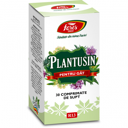 RACEALA SI GRIPA - Plantusin pentru gat R13, 30 comprimate de supt