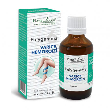 COSMETICE - Polygemma 6 Varice si Hemoroizi, 50 ml