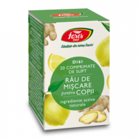 AFECTIUNI DIGESTIVE - Rau de Miscare pentru copii 20 comprimate d161