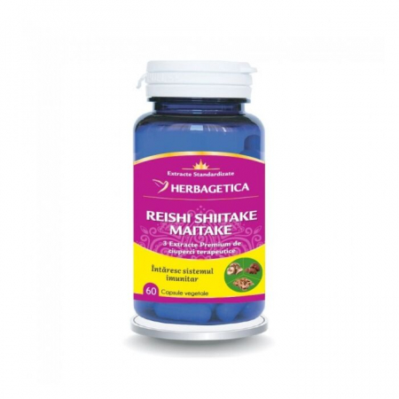 SUPLIMENTE ALIMENTARE - REISHI SHIITAKE MAITAKE 60 capsule