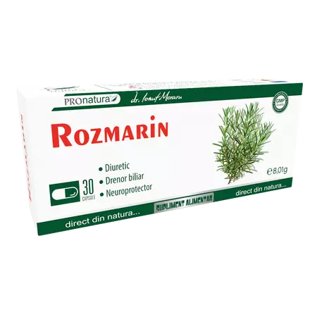 SUPLIMENTE ALIMENTARE - Rozmarin, 30 capsule
