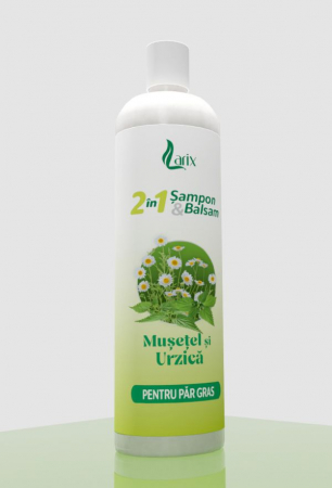 COSMETICE - Șampon 2 în 1 pentru păr gras cu mușețel și urzică, 250ml