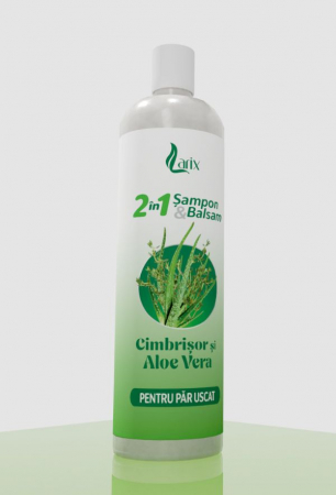 COSMETICE - Șampon 2 în 1 pentru păr uscat cu cimbrișor și aloe vera, 250ml
