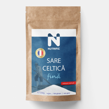 SUPLIMENTE ALIMENTARE - Sare celtica fina, extrasa manual, 250gr