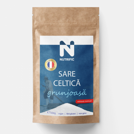 SUPLIMENTE ALIMENTARE - Sare celtica grunjoasa, extrasa manual, 250gr