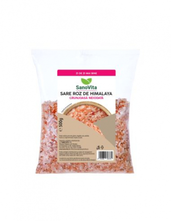 SUPLIMENTE ALIMENTARE - SARE ROZ DE HIMALAYA GRUNJOASĂ 500 G