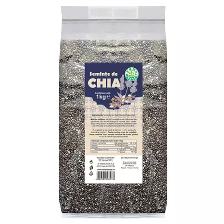 SUPLIMENTE ALIMENTARE - Seminte de Chia, 1 kg, Herbal Sana