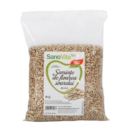 ALIMENTARE - Seminte de floarea soarelui, 500 g, Sanovita