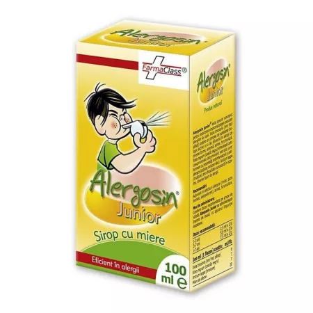 IMUNITATE - Sirop cu miere Alergosin Junior, 100 ml, FarmaClass