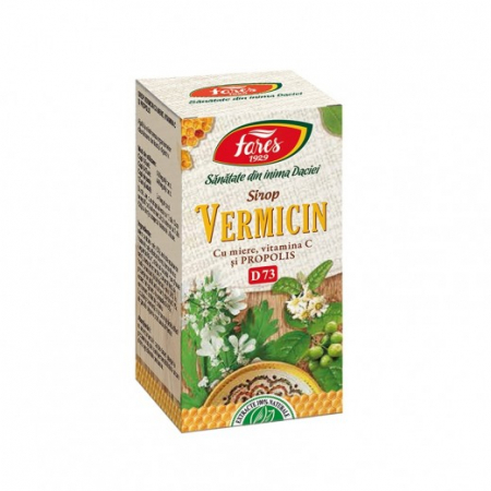 PARAZITI INTESTINALI - Sirop Vermicin cu miere si propolis, D73, 100 ml