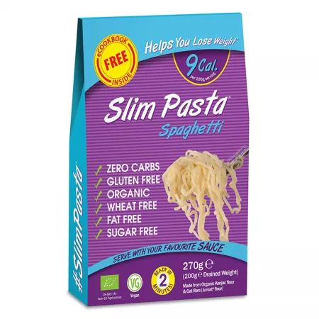 SUPLIMENTE ALIMENTARE - Spaghetti Bio fara gluten din faina de konjac, 270 g, Slim Pasta