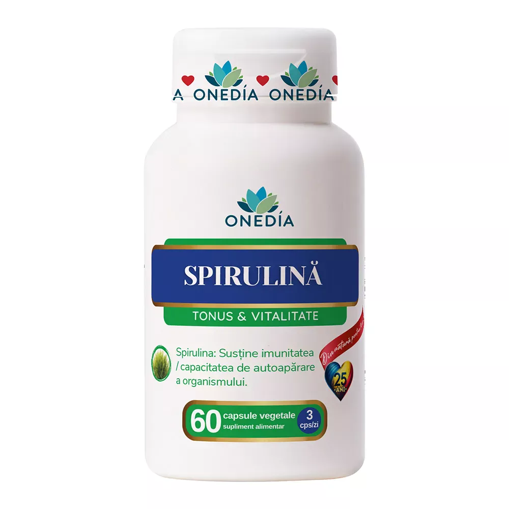 SUPLIMENTE ALIMENTARE - Spirulina Tonus si Vitalitate 420mg, 60 capsule, Onedia