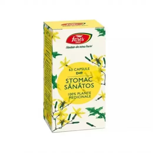 AFECTIUNI DIGESTIVE - Stomac Sanatos, D49, 63 Capsule