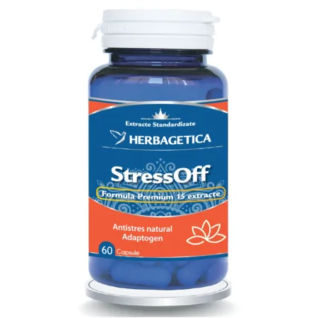 CIRCULATIE CEREBRALA SI MEMORIE - StressOff, 60 capsule, Herbagetica