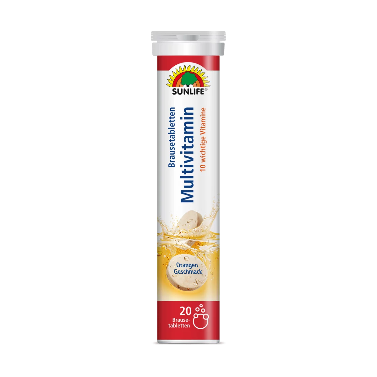 SUPLIMENTE ALIMENTARE - Sunlife 20 Brausetabletten, Multivitamin mit Orangengeschmack, 86 g