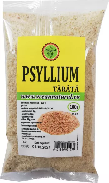 SUPLIMENTE ALIMENTARE - Tarate de psyllium 100 gr Natural Seeds Product