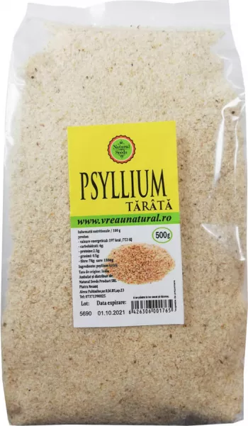 SUPLIMENTE ALIMENTARE - Tarate de psyllium 500 gr Natural Seeds Product