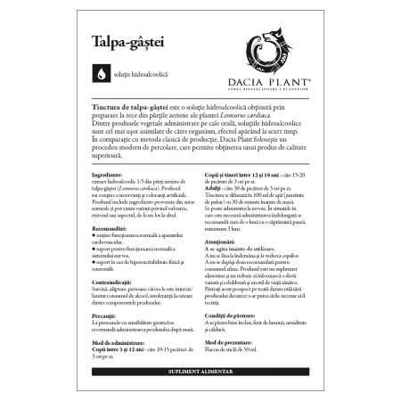 Tinctura de Talpa Gastei, 50 ml, Dacia Plant [3]