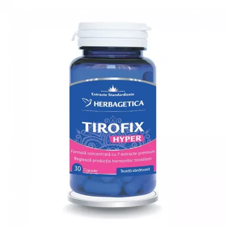 SUPLIMENTE ALIMENTARE - Tirofix Hyper, 30 capsule, Herbagetica