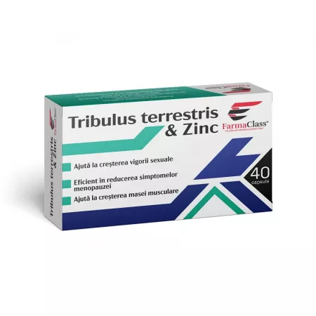 VIGOARE SI FERTILITATE - Tribulus Terrestris Zinc, 40 capsule
