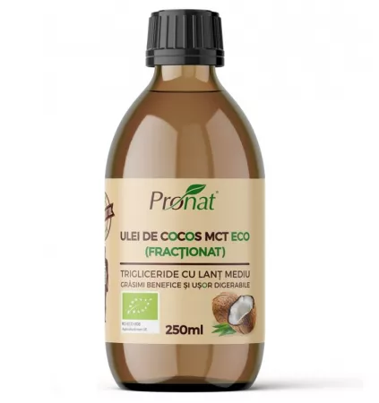 COSMETICE - Ulei de cocos fractionat MCT Bio, 250 ml