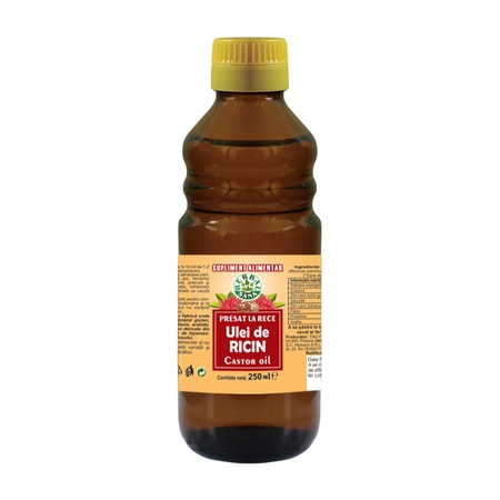 SUPLIMENTE ALIMENTARE - Ulei de ricin presat la rece Herbal Sana, 250 ml, Herbavit