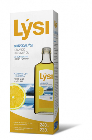 OMEGA 3 - ULEI din FICAT de COD cu aroma Naturala de Lamaie, Lysi