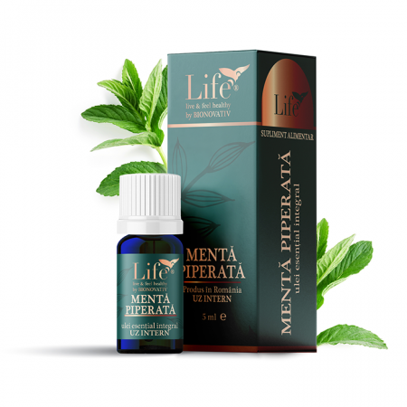 TINCTURI SI ULEIURI - Ulei esential integral de Menta Piperata, 10 ml